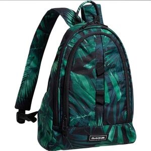 Dakine Green Tropical Leaf Sling Backpack